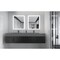 Castello Usa Nile 84-inch Black Vanity Set with Gray Top and Black Handles CB-MC-84BLK-BL-2053-GR - alternate 8